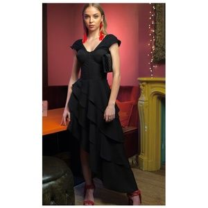 NWT Black Corset Asymmetrical Mini Dress